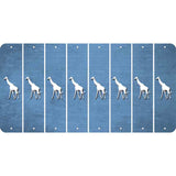 Light Blue Oil Rubbed Cut Fun Strips (Set of 8) GIRAFFE