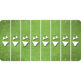 Lime Green Oil Rubbed Cut Fun Strips (Set of 8) BIKINI