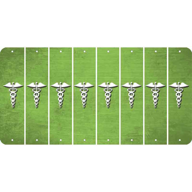 Lime Green Oil Rubbed Cut Fun Strips (Set of 8) CADUCEUS