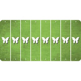 Lime Green Oil Rubbed Cut Fun Strips (Set of 8) BUTTERFLY