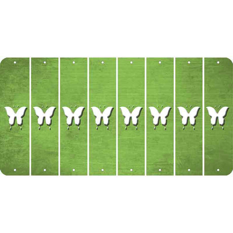 Lime Green Oil Rubbed Cut Fun Strips (Set of 8) BUTTERFLY