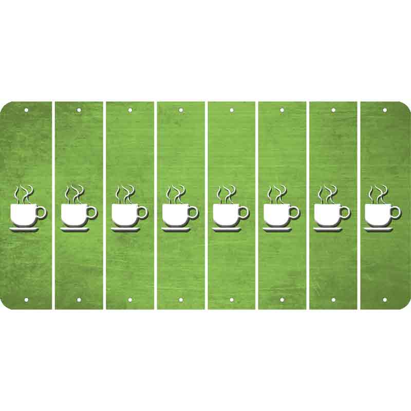 Lime Green Oil Rubbed Cut Fun Strips (Set of 8) COFFEE MUG