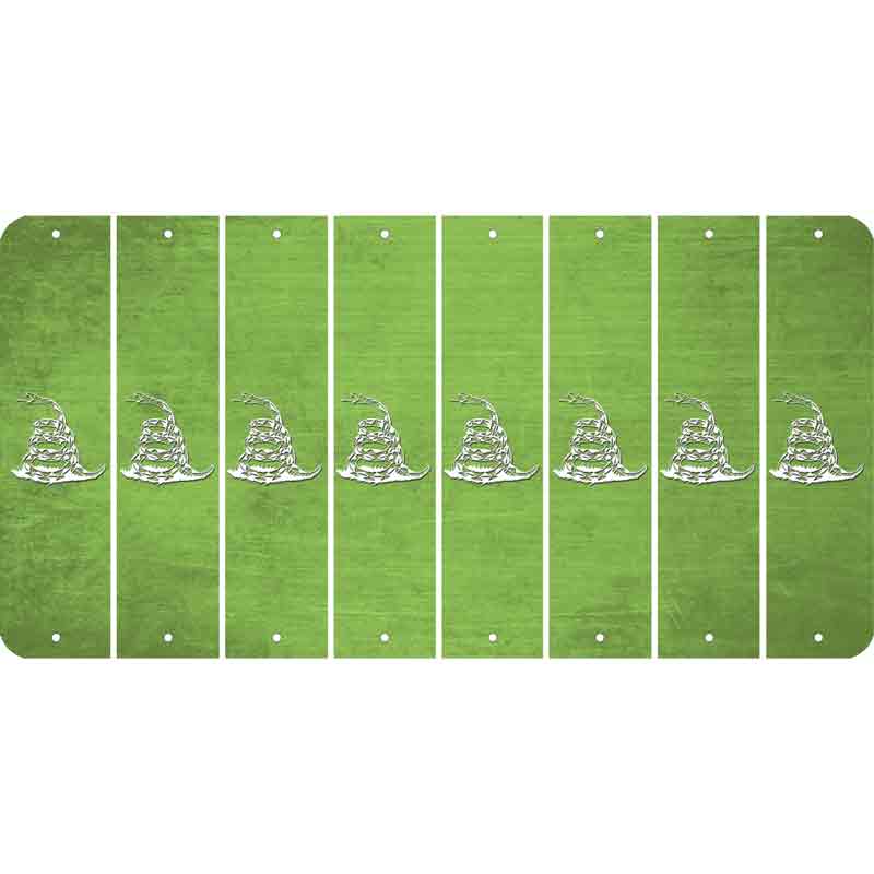 Lime Green Oil Rubbed Cut Fun Strips (Set of 8) GADSDEN SNAKE