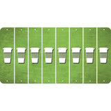 Lime Green Oil Rubbed Cut Fun Strips (Set of 8) LATTE