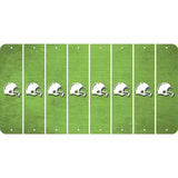 Lime Green Oil Rubbed Cut Fun Strips (Set of 8) FOOTBALL HELMET