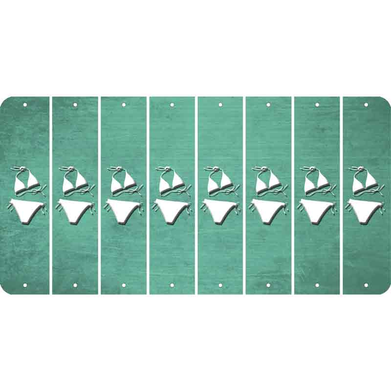 Mint Oil Rubbed Cut Fun Strips (Set of 8) BIKINI