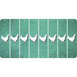 Mint Oil Rubbed Cut Fun Strips (Set of 8) CHICKEN