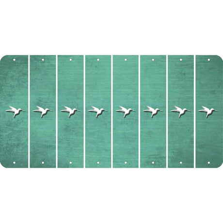 Mint Oil Rubbed Cut Fun Strips (Set of 8) HUMMINGBIRD