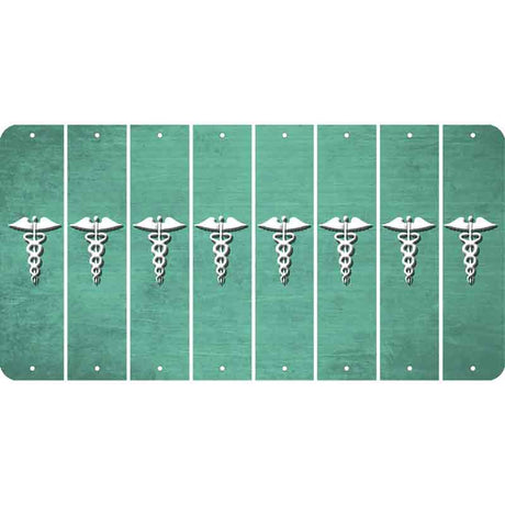 Mint Oil Rubbed Cut Fun Strips (Set of 8) CADUCEUS