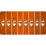 Orange Oil Rubbed Cut Fun Strips (Set of 8) BIKINI