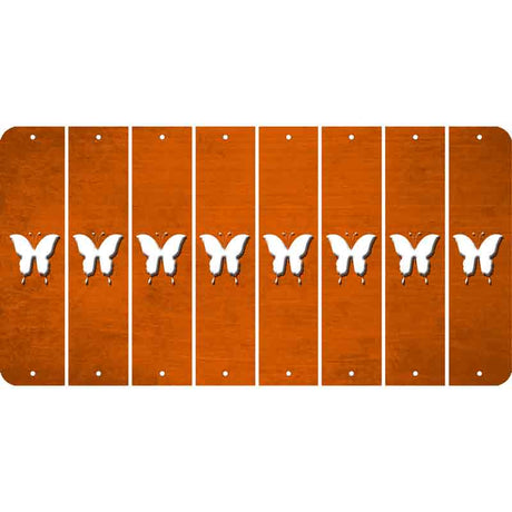 Orange Oil Rubbed Cut Fun Strips (Set of 8) BUTTERFLY
