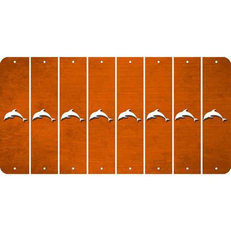 Orange Oil Rubbed Cut Fun Strips (Set of 8) DOLPHIN