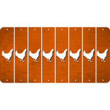 Orange Oil Rubbed Cut Fun Strips (Set of 8) CHICKEN