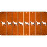 Orange Oil Rubbed Cut Fun Strips (Set of 8) DONKEY