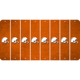 Orange Oil Rubbed Cut Fun Strips (Set of 8) FOOTBALL HELMET