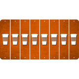 Orange Oil Rubbed Cut Fun Strips (Set of 8) LATTE