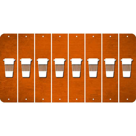 Orange Oil Rubbed Cut Fun Strips (Set of 8) LATTE