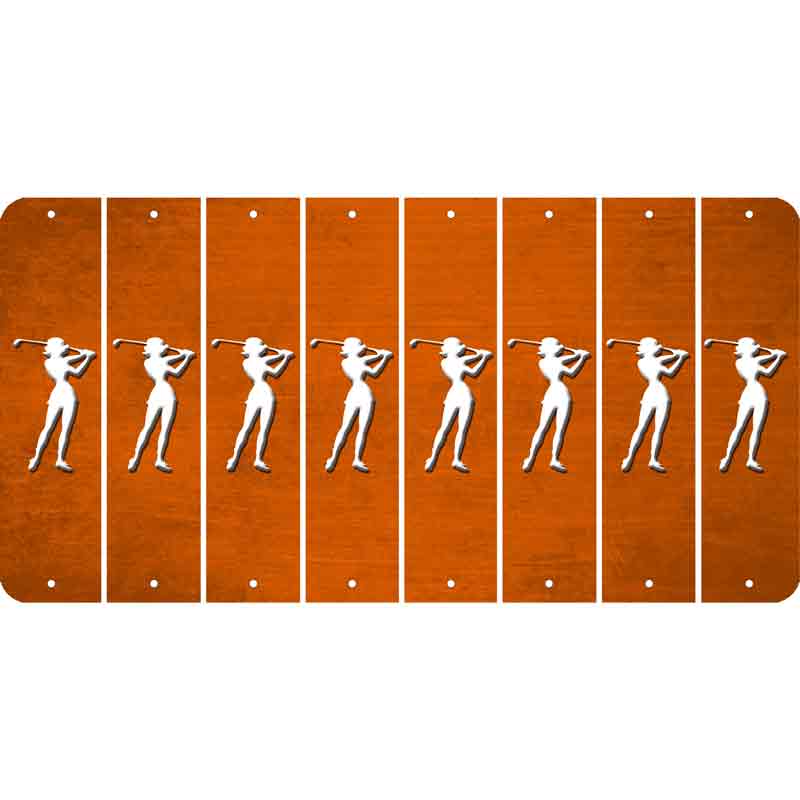 Orange Oil Rubbed Cut Fun Strips (Set of 8) MALE GOLFER