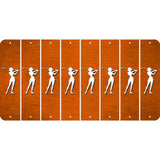 Orange Oil Rubbed Cut Fun Strips (Set of 8) MALE GOLFER