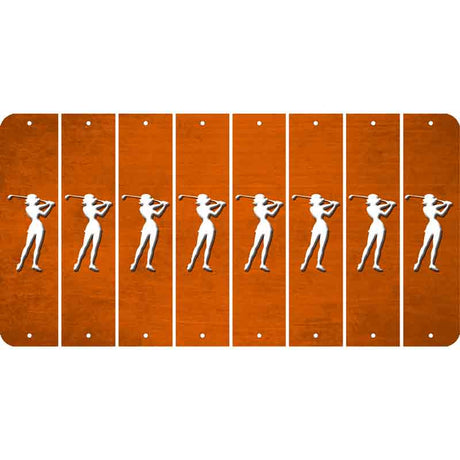 Orange Oil Rubbed Cut Fun Strips (Set of 8) MALE GOLFER