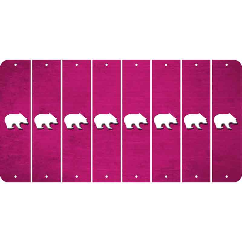 Pink Oil Rubbed Cut Fun Strips (Set of 8) BEER MUG