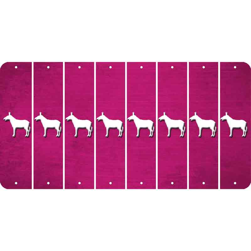 Pink Oil Rubbed Cut Fun Strips (Set of 8) DONKEY