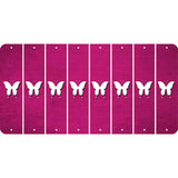 Pink Oil Rubbed Cut Fun Strips (Set of 8) BUTTERFLY