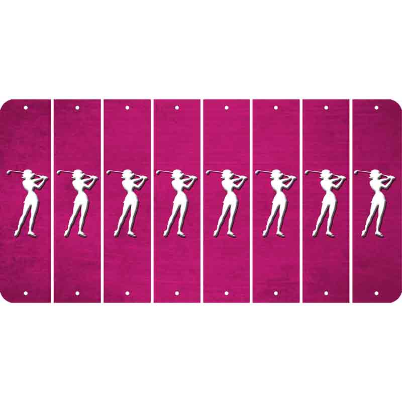 Pink Oil Rubbed Cut Fun Strips (Set of 8) MALE GOLFER
