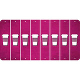 Pink Oil Rubbed Cut Fun Strips (Set of 8) LATTE