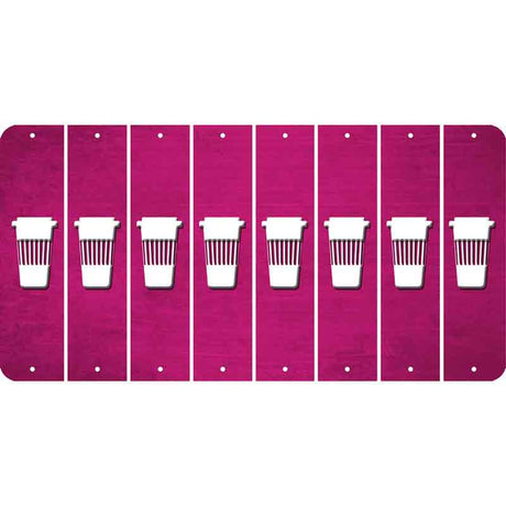 Pink Oil Rubbed Cut Fun Strips (Set of 8) LATTE