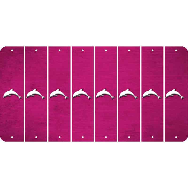 Pink Oil Rubbed Cut Fun Strips (Set of 8) DOLPHIN