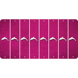 Pink Oil Rubbed Cut Fun Strips (Set of 8) DOLPHIN