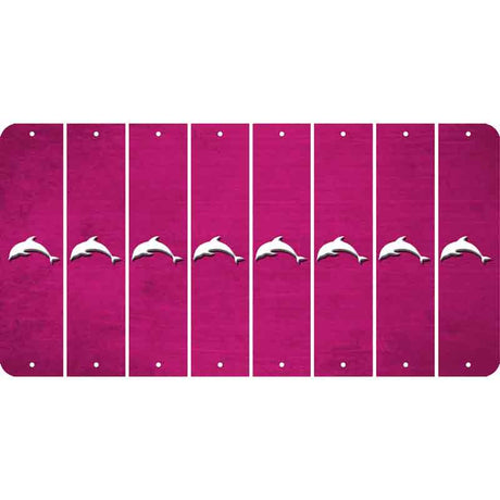 Pink Oil Rubbed Cut Fun Strips (Set of 8) DOLPHIN