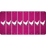 Pink Oil Rubbed Cut Fun Strips (Set of 8) CHICKEN