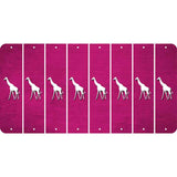 Pink Oil Rubbed Cut Fun Strips (Set of 8) GIRAFFE