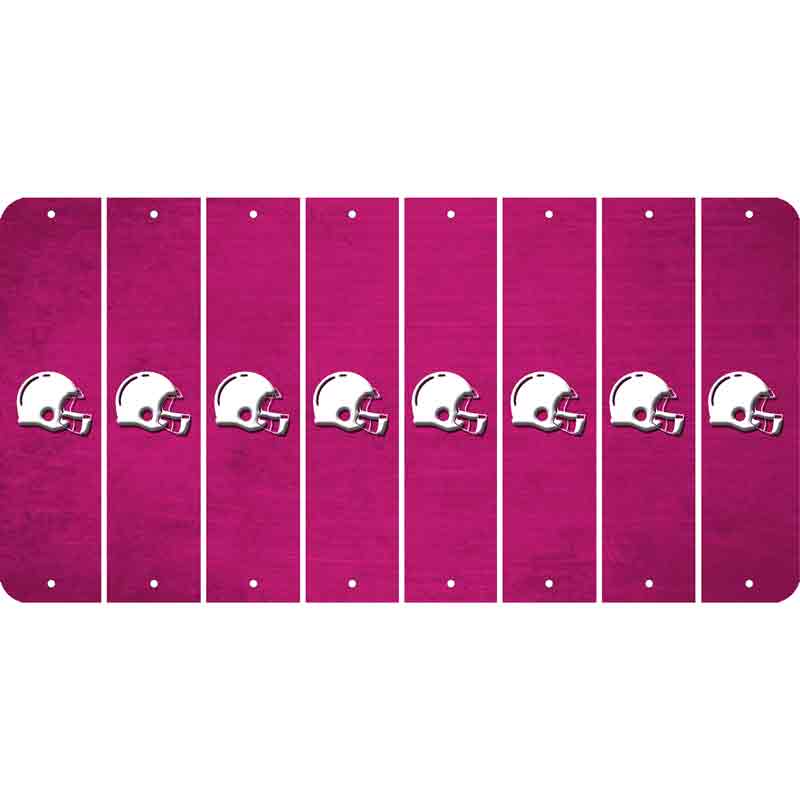 Pink Oil Rubbed Cut Fun Strips (Set of 8) FOOTBALL HELMET