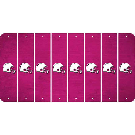 Pink Oil Rubbed Cut Fun Strips (Set of 8) FOOTBALL HELMET