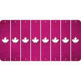 Pink Oil Rubbed Cut Fun Strips (Set of 8) MAPLE LEAF