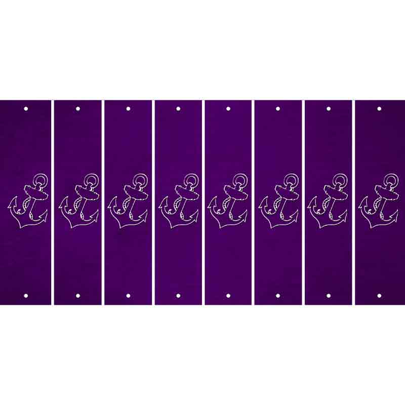 Purple Oil Rubbed Cut Fun Strips (Set of 8) BABY BOY