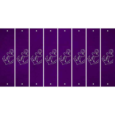 Purple Oil Rubbed Cut Fun Strips (Set of 8) BABY BOY