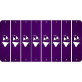 Purple Oil Rubbed Cut Fun Strips (Set of 8) BIKINI
