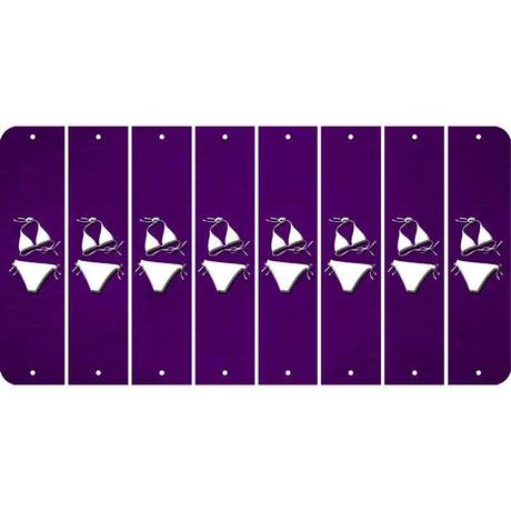 Purple Oil Rubbed Cut Fun Strips (Set of 8) BIKINI