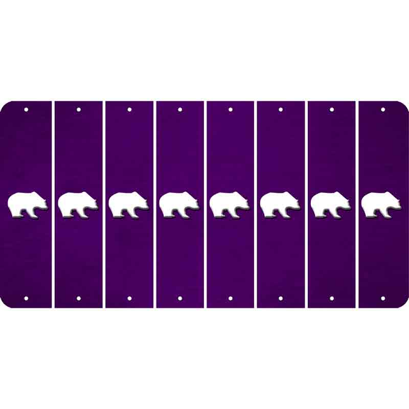 Purple Oil Rubbed Cut Fun Strips (Set of 8) BEER MUG