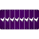 Purple Oil Rubbed Cut Fun Strips (Set of 8) CHICKEN