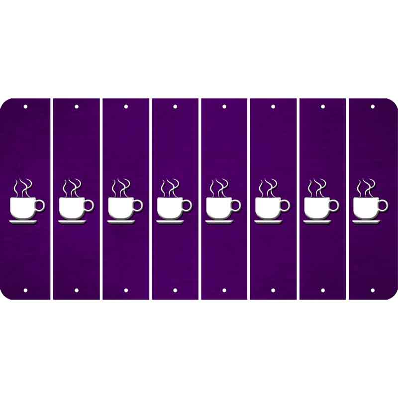 Purple Oil Rubbed Cut Fun Strips (Set of 8) COFFEE MUG