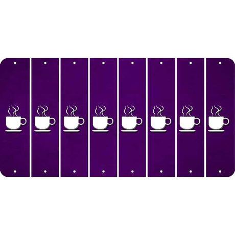 Purple Oil Rubbed Cut Fun Strips (Set of 8) COFFEE MUG