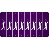 Purple Oil Rubbed Cut Fun Strips (Set of 8) FEMALE GOLFER