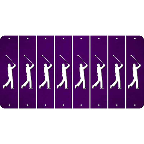 Purple Oil Rubbed Cut Fun Strips (Set of 8) FEMALE GOLFER