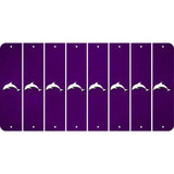 Purple Oil Rubbed Cut Fun Strips (Set of 8) DOLPHIN