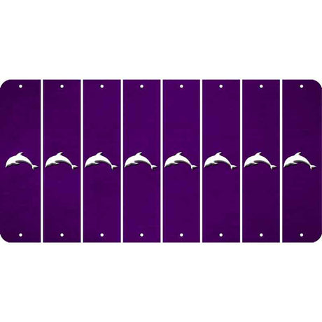 Purple Oil Rubbed Cut Fun Strips (Set of 8) DOLPHIN